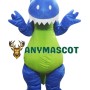 Adult Blue Green Dinosaur Mascot Costume