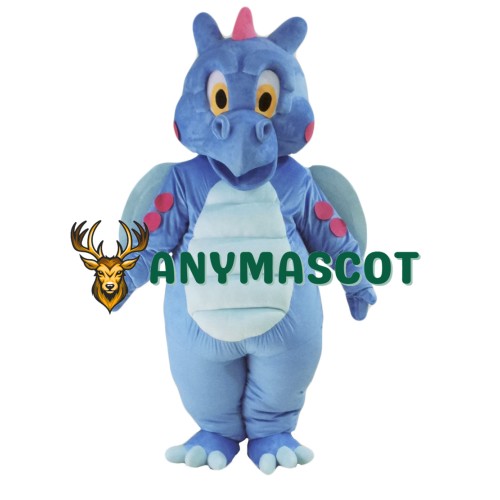 Cute Blue Dragon Mascot Costume