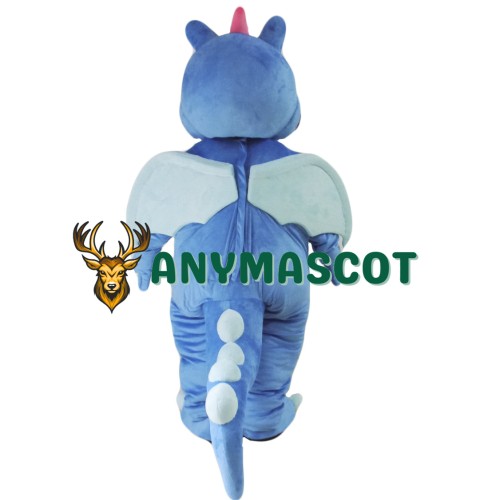 Cute Blue Dragon Mascot Costume