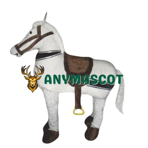 2 Person White Horse Mascot Costumes