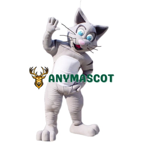 Cute Gray Cat Mascot Costume
