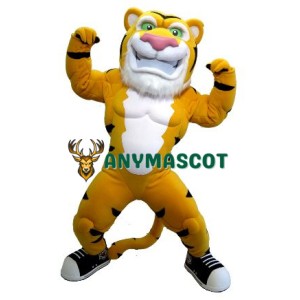 Power Muscle Tiger Mascot Costume
