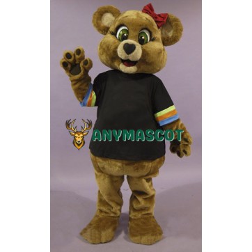 Cute Female Brown Bear Mascot Costume