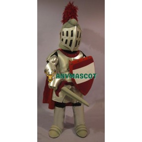 Red & Silver Knight Mascot Costume