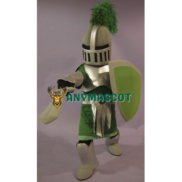 Green & Golden Knight Mascot Costume