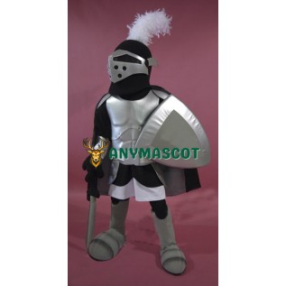 Silver Knight Mascot Costume