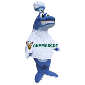Chef Whale Mascot Costume