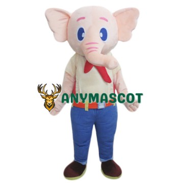  Beige Elephant Mascot Costume