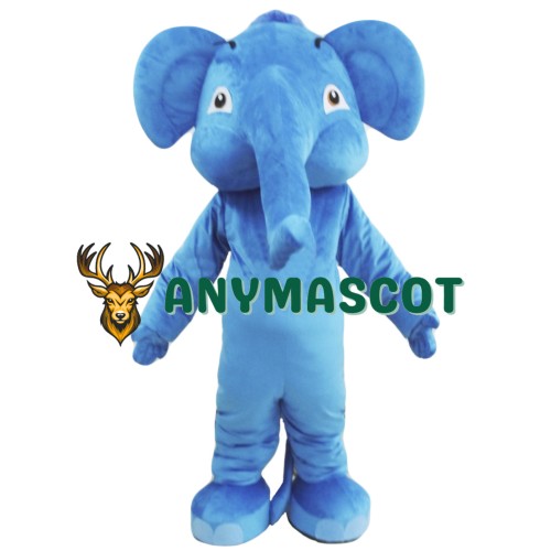 Blue Adult Elephant Mascot Costume