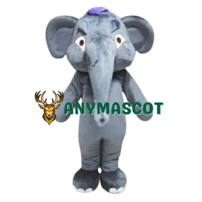 Grey Adult Elephant Mascot Costume