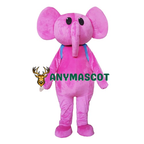 Adult Pink Elephant Mascot Costume