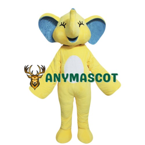 Yellow Elephant Mascot Costume