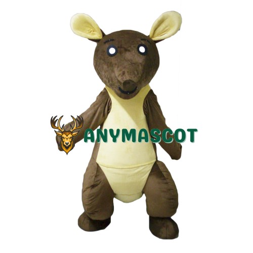 Brown & Yellow Kangaroo Mascot Costume