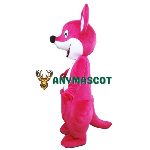 Red Happy Kangaroo Mascot Costume