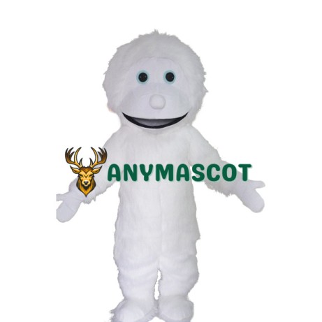 Cute White Yeti Mascot Costume