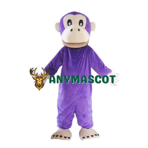 Adult Purple Gorilla Mascot Costume
