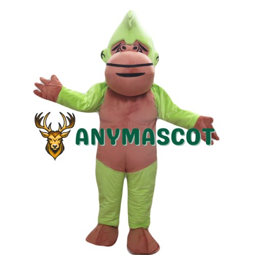 Green and Brown Chimpanzee Mascot Costume