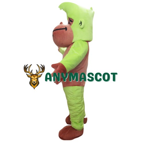 Green and Brown Chimpanzee Mascot Costume
