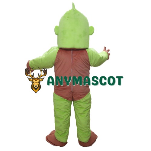 Green and Brown Chimpanzee Mascot Costume