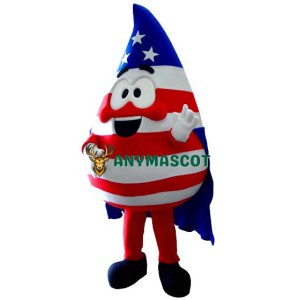 Flag Blood Drop Mascot Costume
