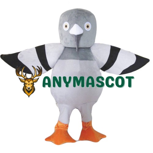 Grey Pigeon Mascot Costume