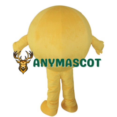 Yellow Ball Mascot Costume