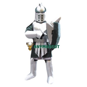 Silver Green Spartan Titan Trojan Mascot Costume