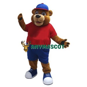 Happy Brown Animal Bear Mascot Costume