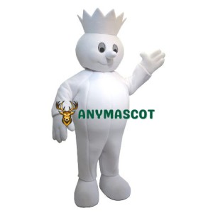 King Snowman Mascot Costume
