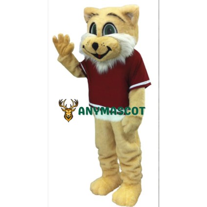 Happy Wildcat Mascot Costume