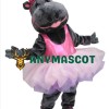 Ballerina Hippo Mascot Costume
