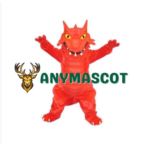 Red Blaze Dragon Mascot Costume