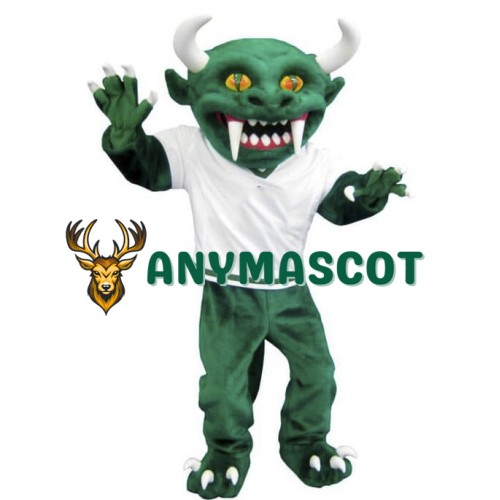 Green Devil Mascot Costume