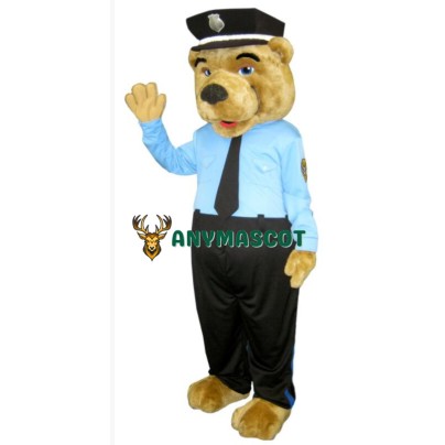 Policeman Bear Mascot Costume