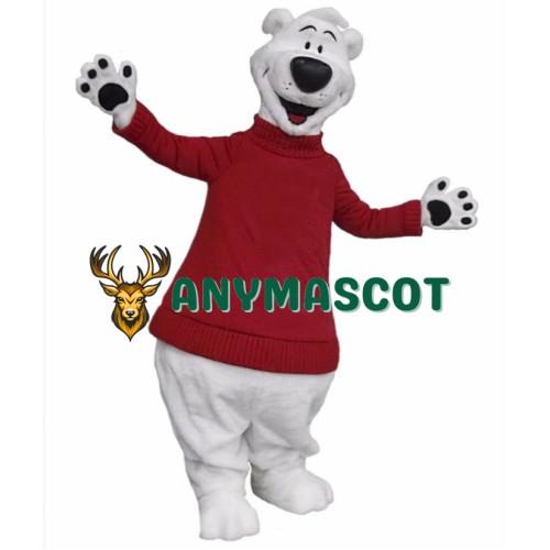 Happy Polar Bear Mascot Costume