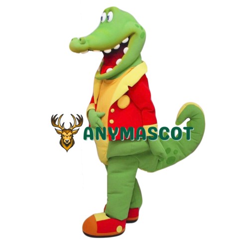Happy Alligator Mascot Costume