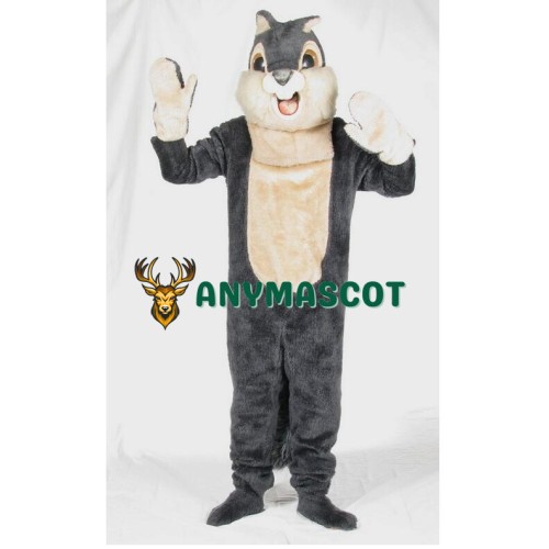 Cute Grey Squirrel Mascot Costume