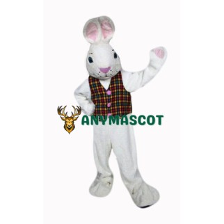 White Easter Bunny Mascot Costume
