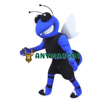 College Blue Hornet Mascot Costume