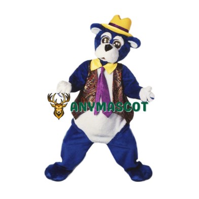Blue Bear Mascot Costume