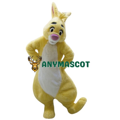 Cute Yellow Rabbit Mascot Costume