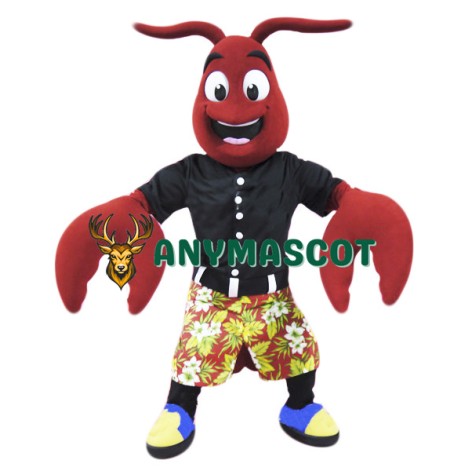 Happy Crawfish Mascot Costume