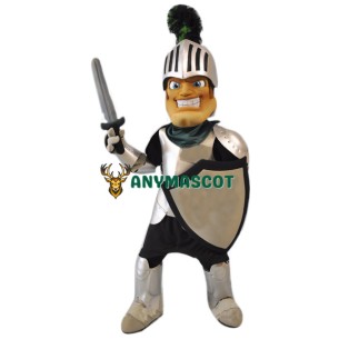 Smiling Knight Mascot Costume