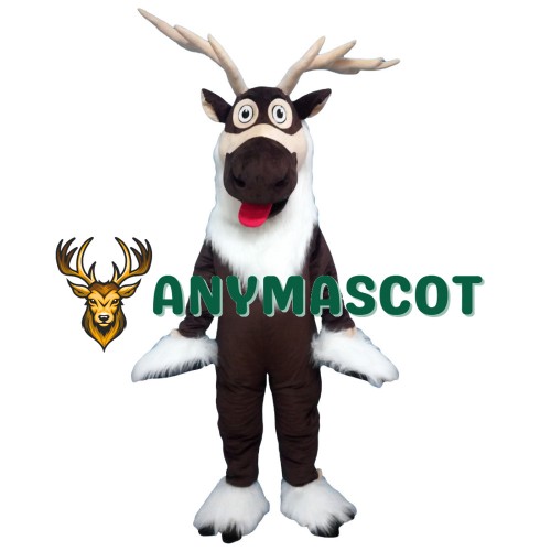 Brown reindeer Christmas reindeer Mascot Costume