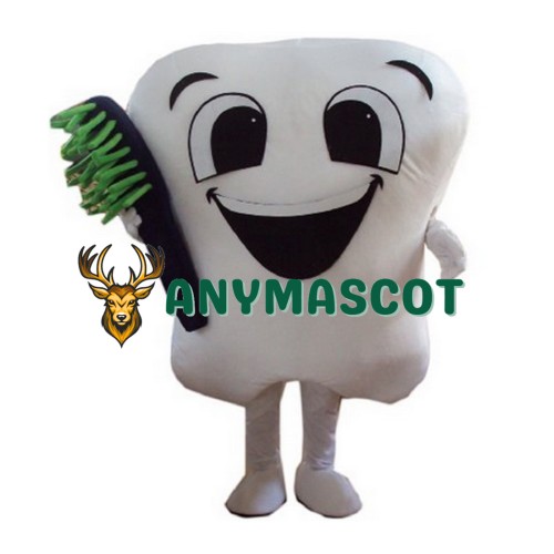 Teeth and toothbrush Mascot Costume