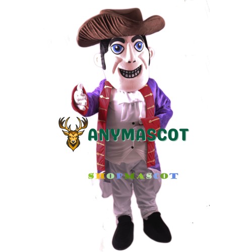 Patriot Mascot Costume Gray Hat