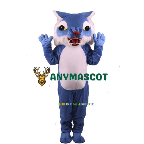 Blue Wildcat Power Cat Mascot Costume
