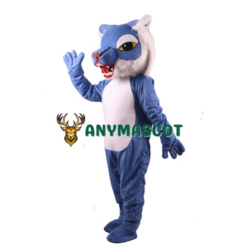 Blue Wildcat Power Cat Mascot Costume