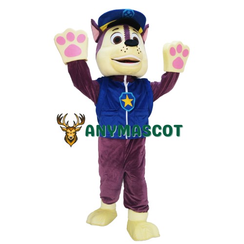 Blue Paw Patrol Chase Cartoon Mascot Costume