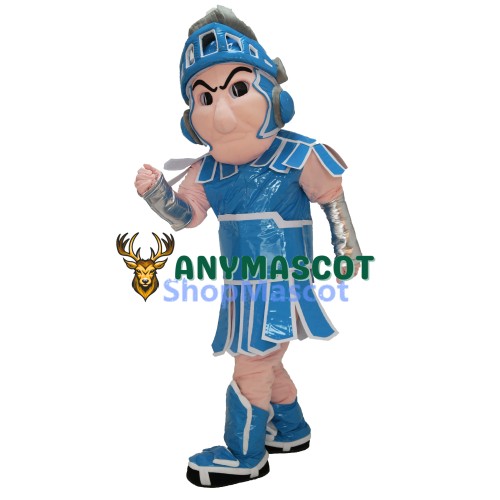 Light Blue Spartan Trojan Knight Sparty Mascot Costume